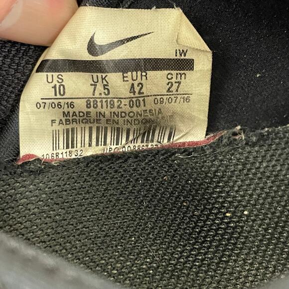 2016 Nike Black Gray Rift Wrap Athletic Shoes 881192-001 Womens US 10 EU 42 READ - Picture 13 of 13